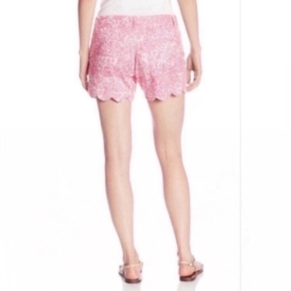 Lilly Pulitzer Pink Buttercup Scalloped Shorts - Picture 4 of 9